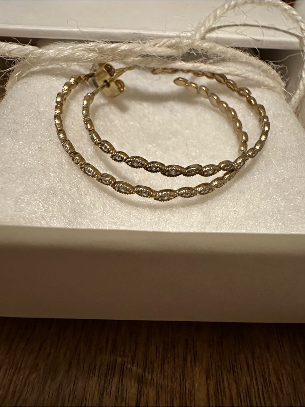 Gold-Tone Twisted Hoop Earrings